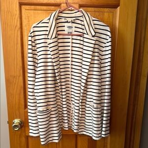 Old Navy Black and White Striped Blazer